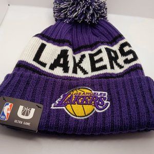 LA Lakers Beanie Purple and white Adult Unisex NWT